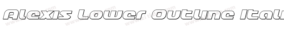 Alexis Lower Outline Italic字体转换